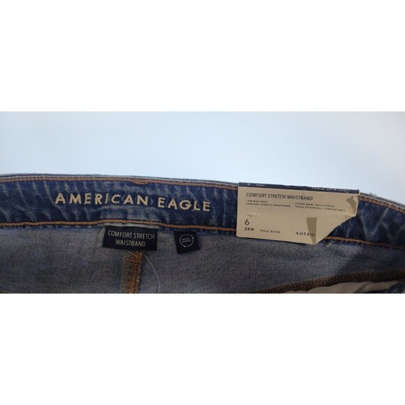 American Eagle Denim Midi skirt Womens Vintage Iconic Size 6 Denim Waistband - Picture 2 of 9
